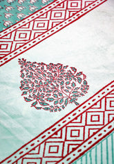 Pearly Pink Hand block Print Table Cover